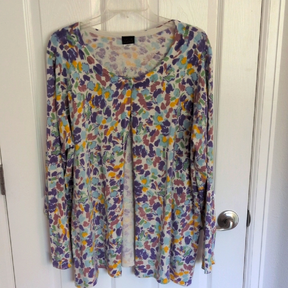 Salon Studio Multi Colored Cardigan - 2X